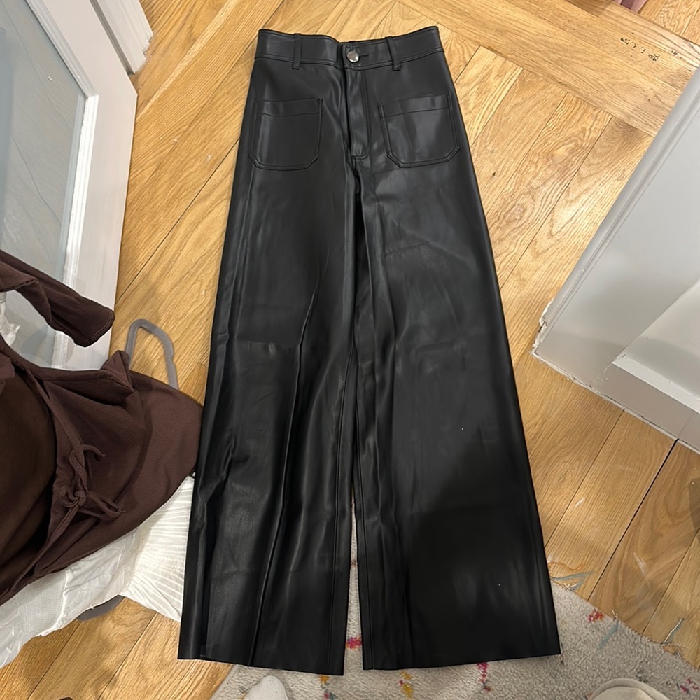 Zara leather pants